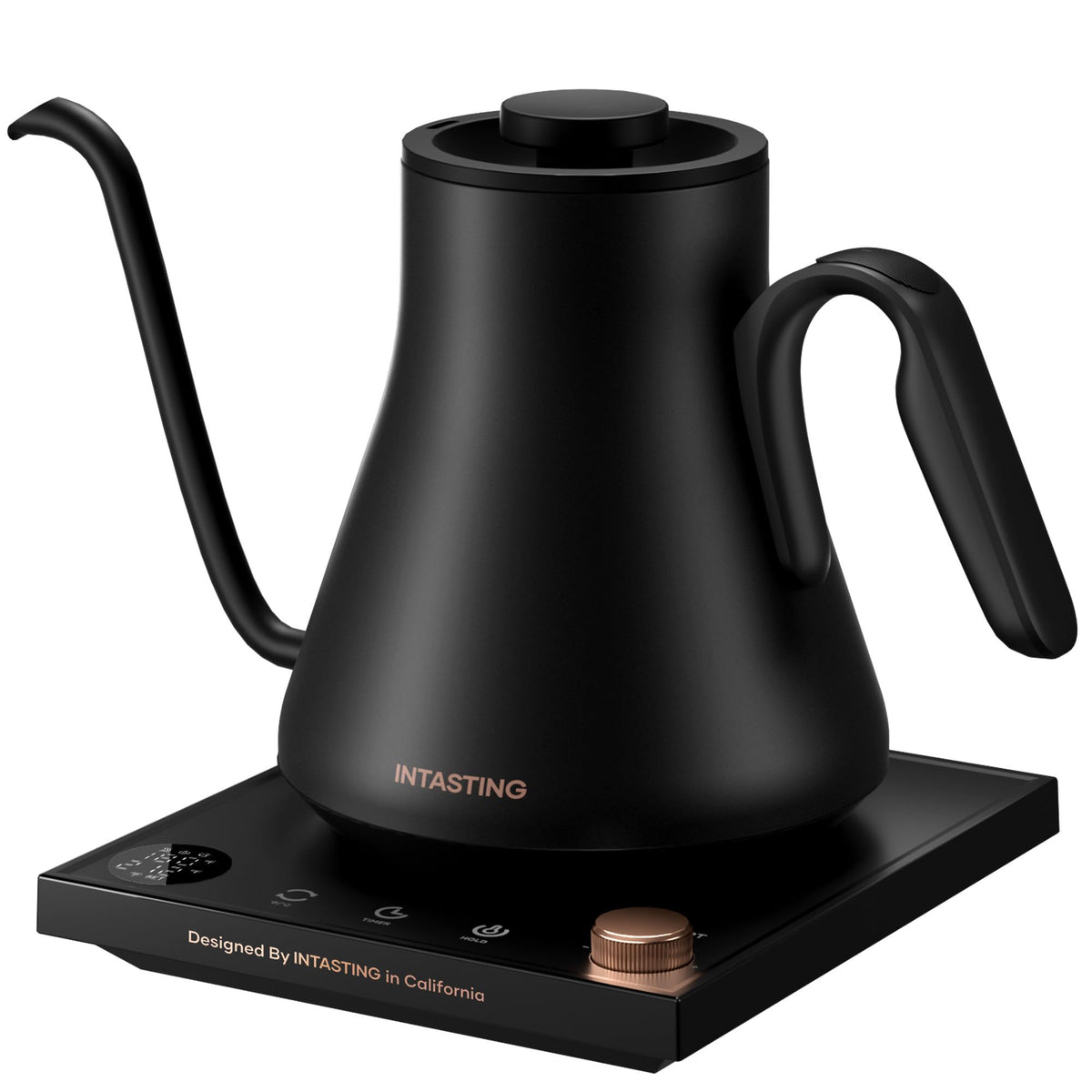 intasting hervidor frente mostrando diseño compacto y control preciso