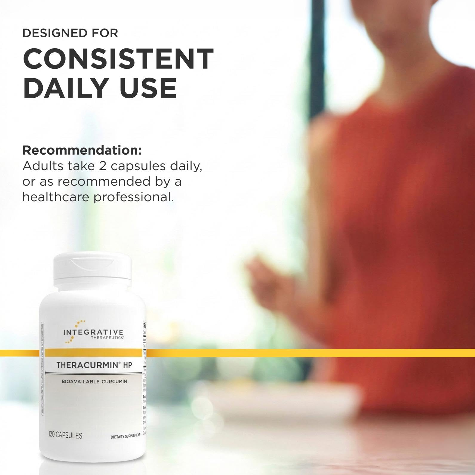 Integrative Therapeutics primer plano de curcumina/ingredientes clave de la fórmula
