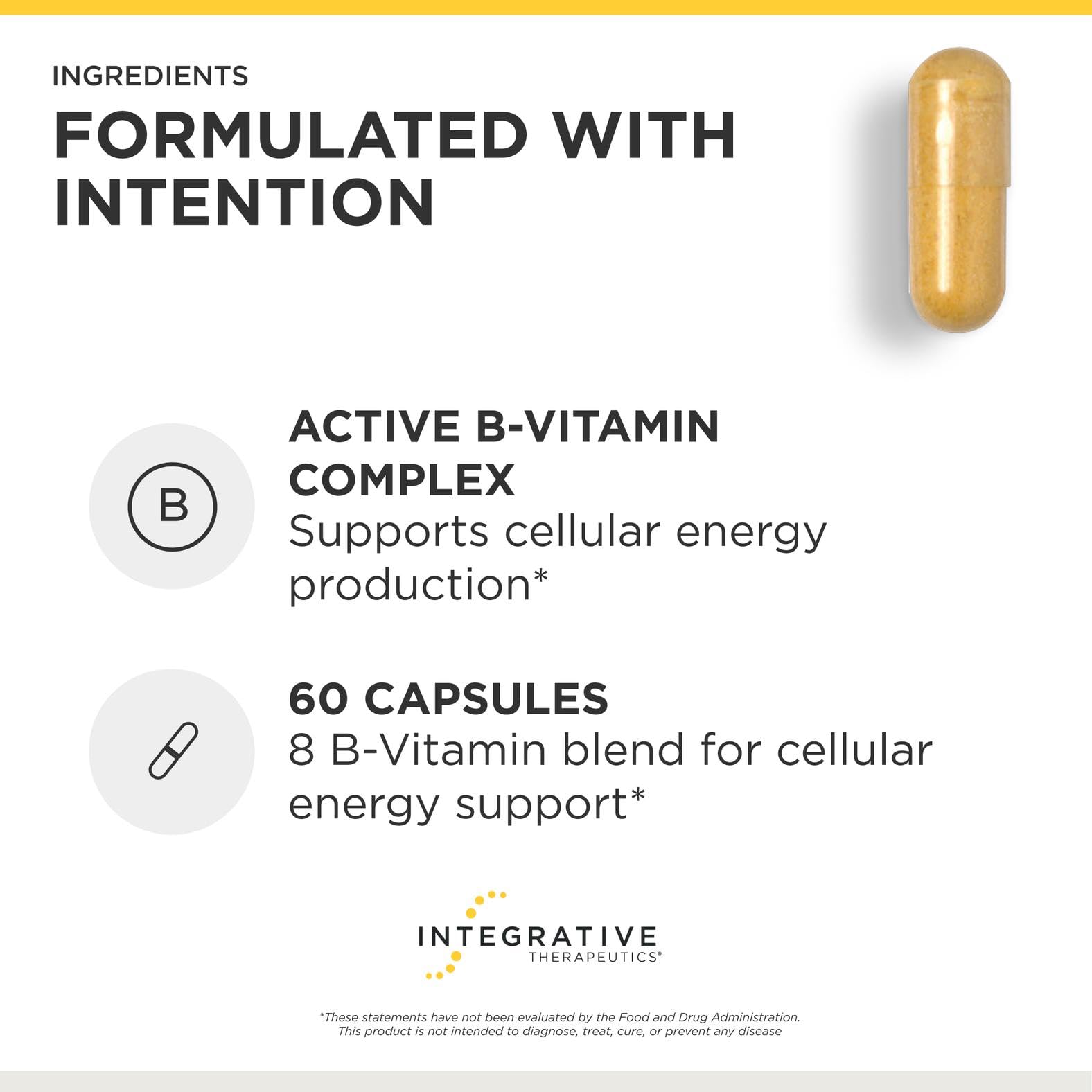 Etiqueta nutricional de Integrative Therapeutics con ingredientes y pruebas de terceros