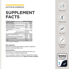 Envase abierto con lista de formas activas B2 B6 B12 de Integrative Therapeutics