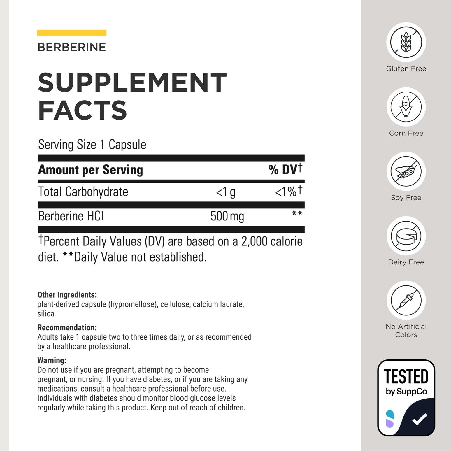 Integrative Therapeutics etiqueta con ingredientes y controles de calidad claros