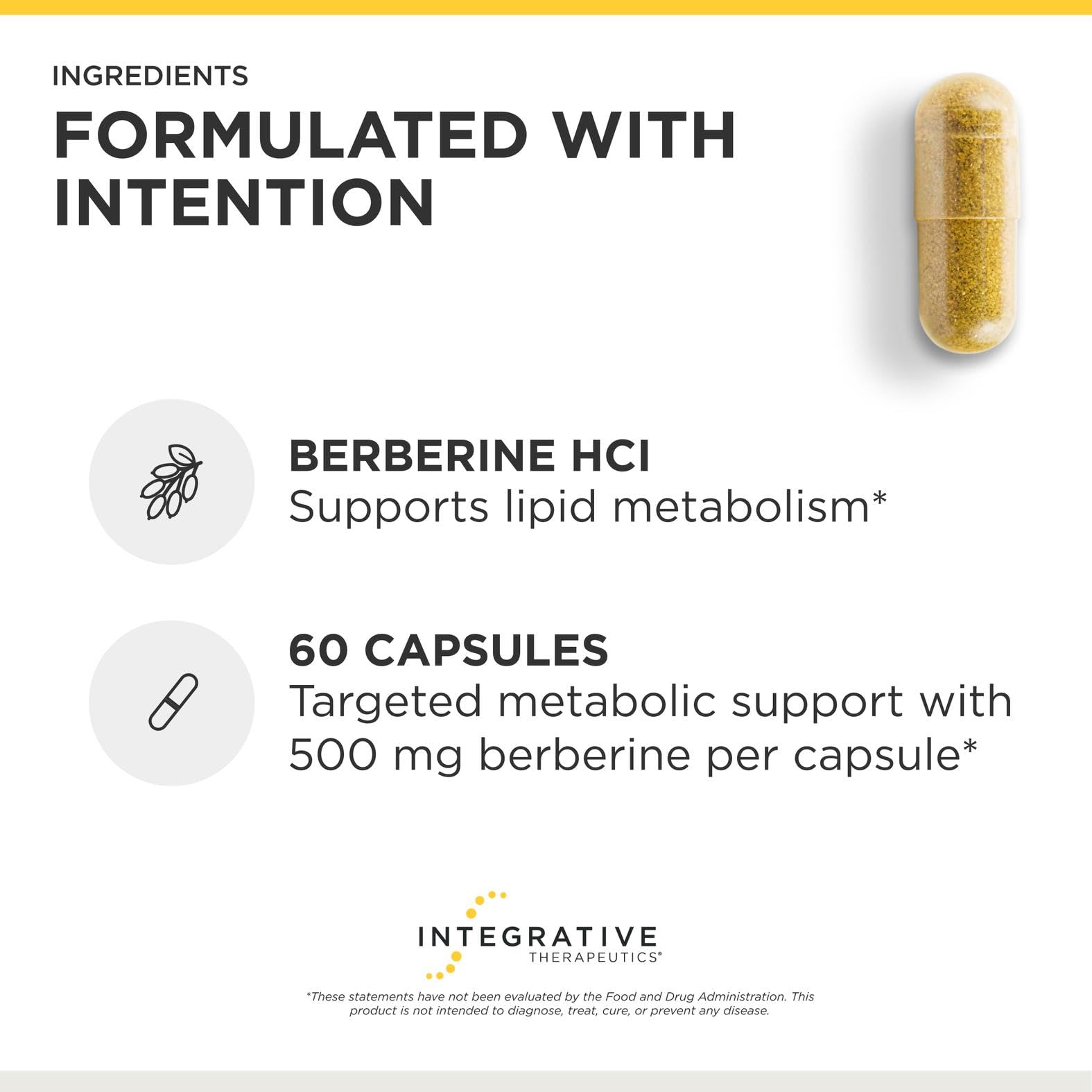 Integrative Therapeutics envase abierto con cápsulas visibles para suministro prolongado