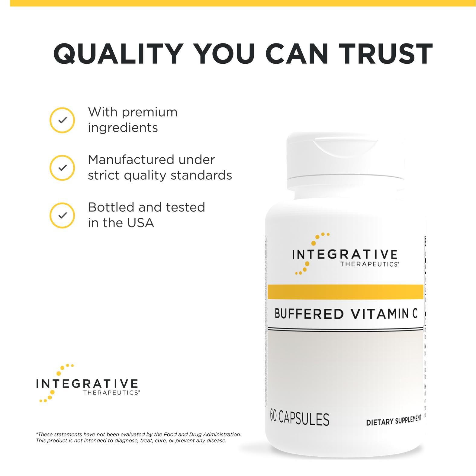 Integrative Therapeutics varias cápsulas en platillo blanco enfatizando pureza vegana
