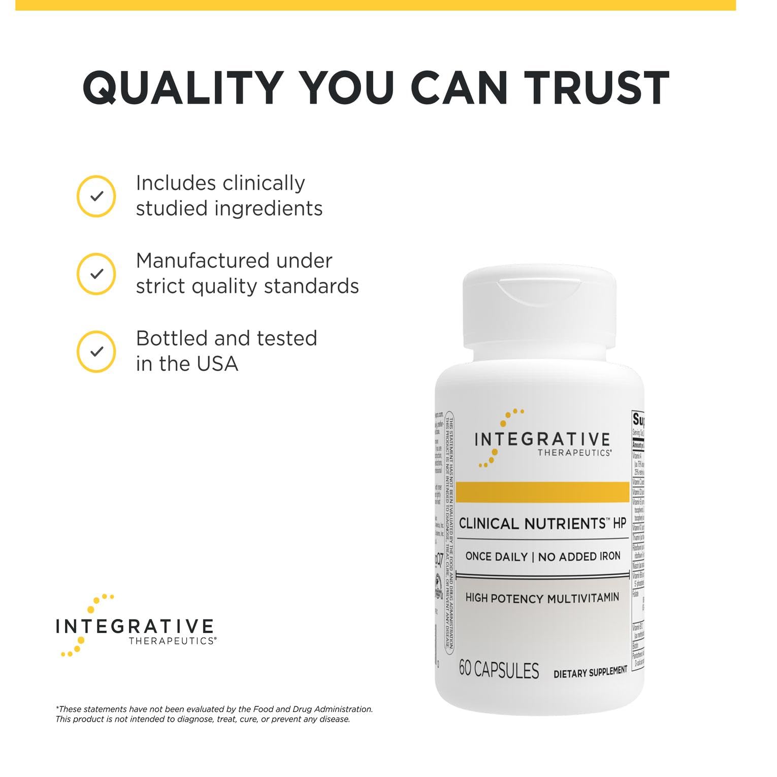 Integrative Therapeutics cápsula junto a moneda para comparar tamaño