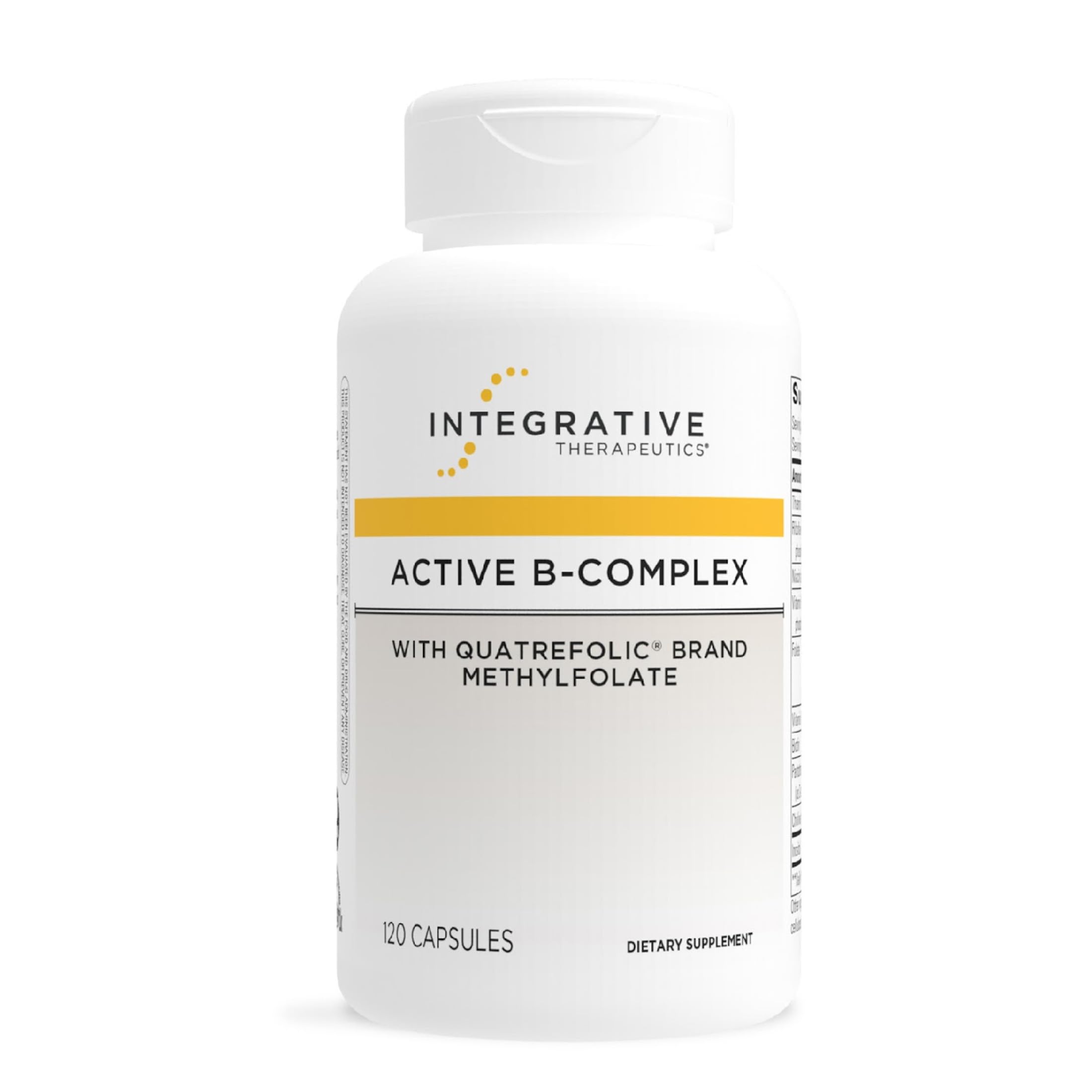 Integrative Therapeutics envase frontal mostrando 120 cápsulas y beneficios