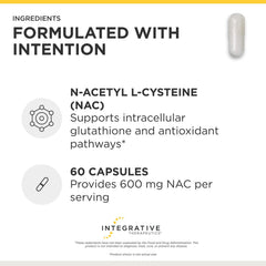 Integrative Therapeutics frasco abierto con cápsulas dentro para ver cantidad disponible