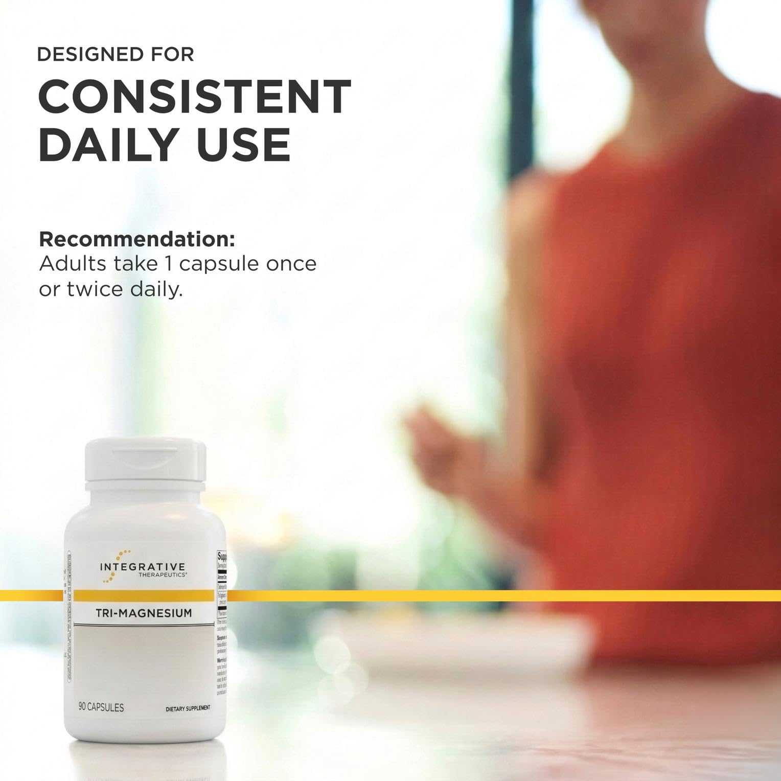 Integrative Therapeutics open bottle with visible capsules showing product accessibility