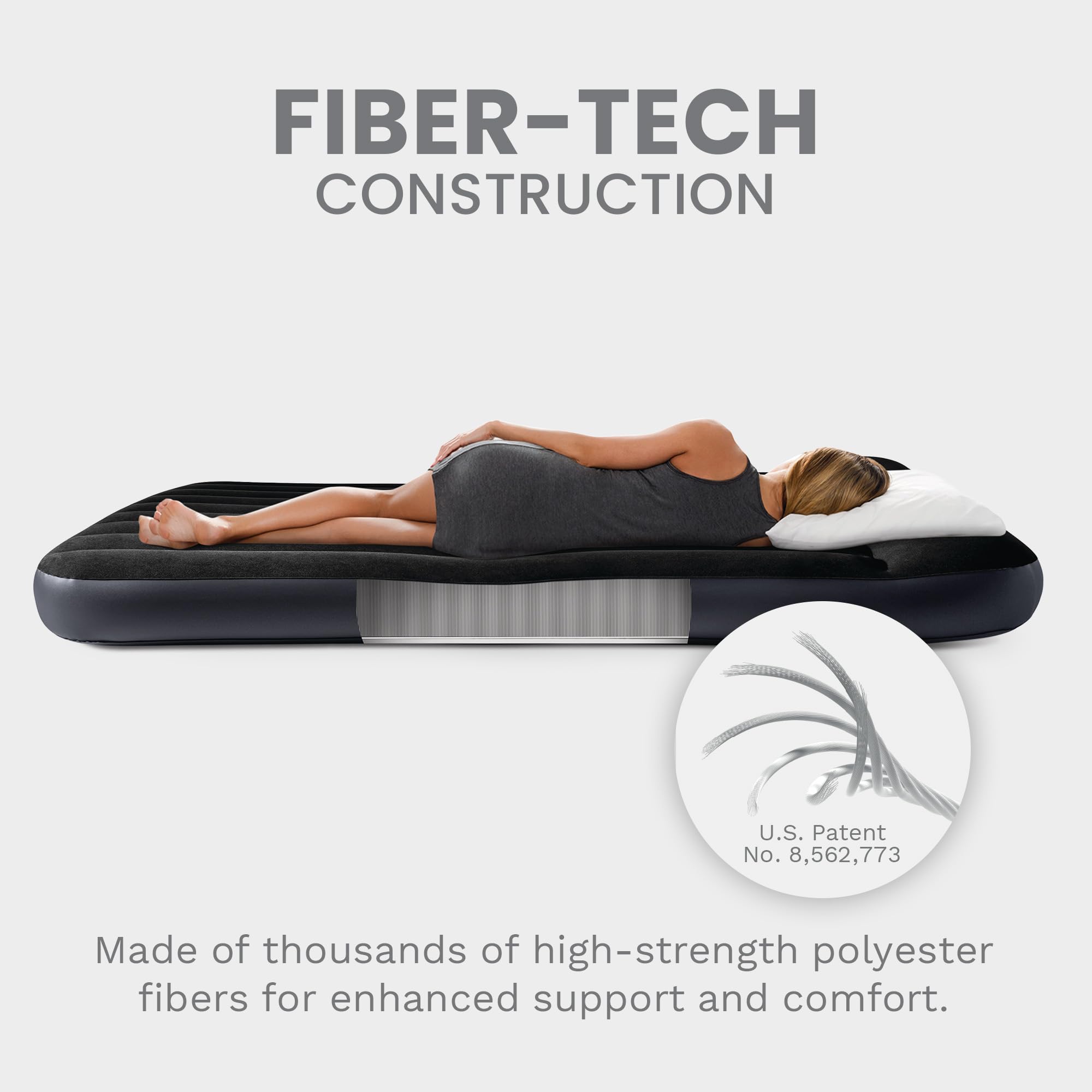 Intex corte interior Fiber-Tech, soporte resistente y distribución del peso