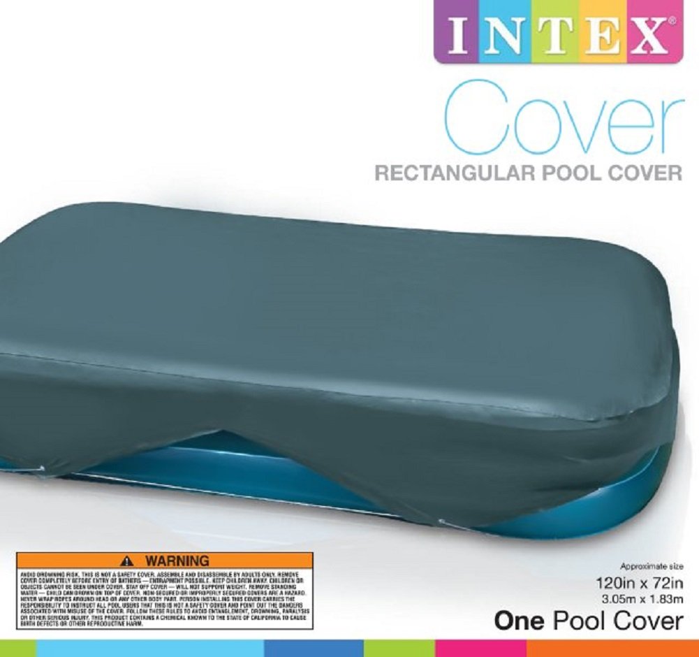 Intex etiqueta con dimensiones y cuerdas de sujeción para ajuste seguro