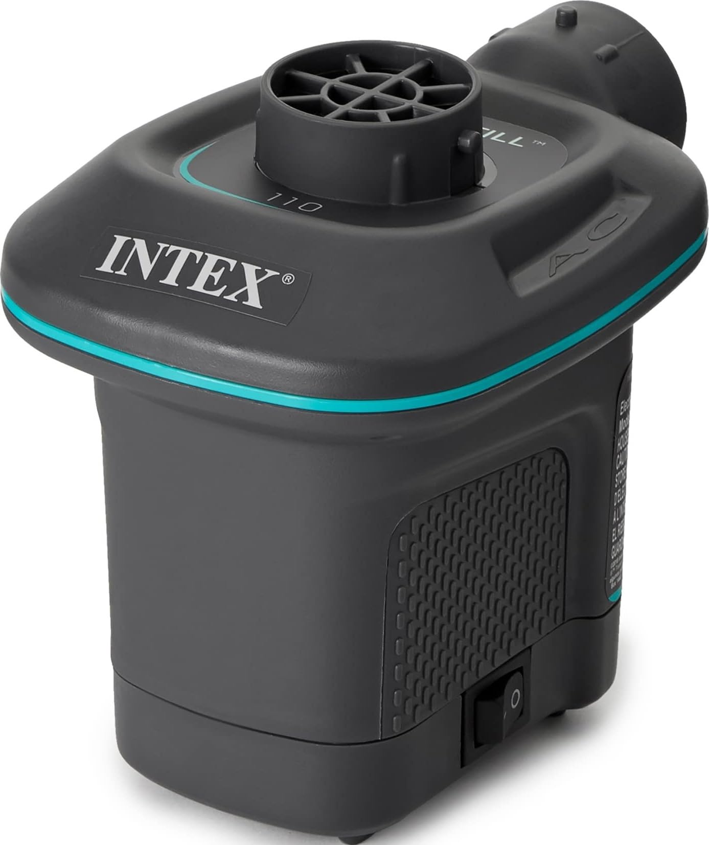 Intex bomba QuickFill vista frontal con diseño compacto y fácil manejo