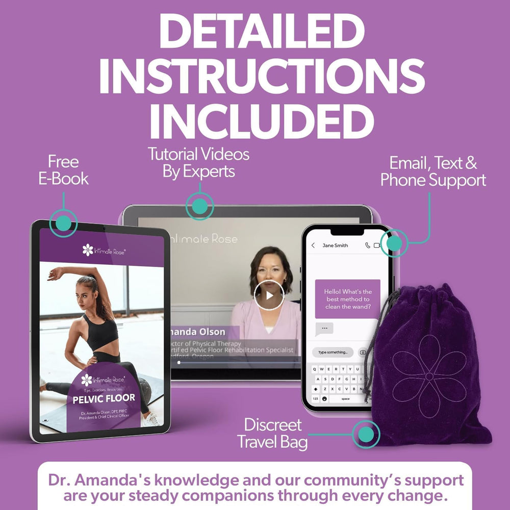 Intimate Rose pantalla con tutoriales, acceso a guías y comunidad de apoyo