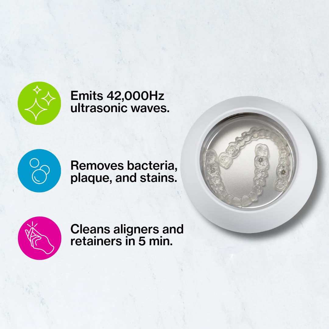 INVISALIGN limpiador ultrasónico tanque interior y agua, limpieza eficiente
