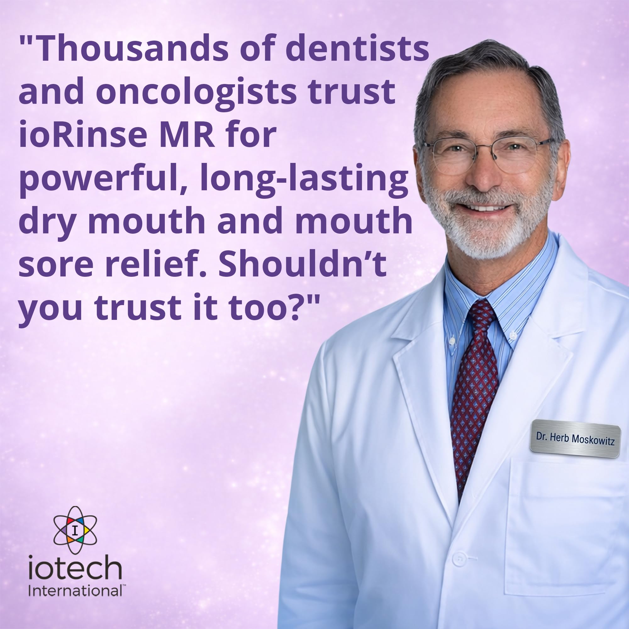 Iotech ioRinse MR en ambiente cotidiano con hojas de menta para frescor