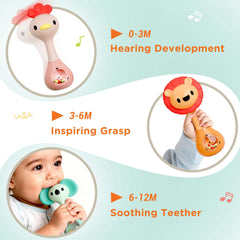 iPlay, iLearn primer plano textura de silicona para aliviar encías y masticar