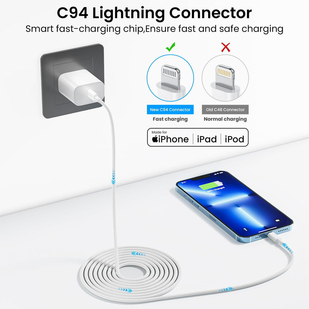 ipremium conector C94 en primer plano para compatibilidad MFi segura