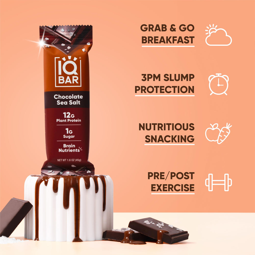 IQBAR detalle de sal marina y chocolate realza sabor equilibrado
