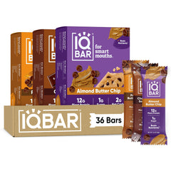 IQBAR paquete frontal chocolate mostrando variedad y conveniencia