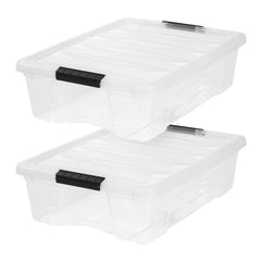 IRIS USA contenedor frontal con tapa transparente para ver y mantener orden