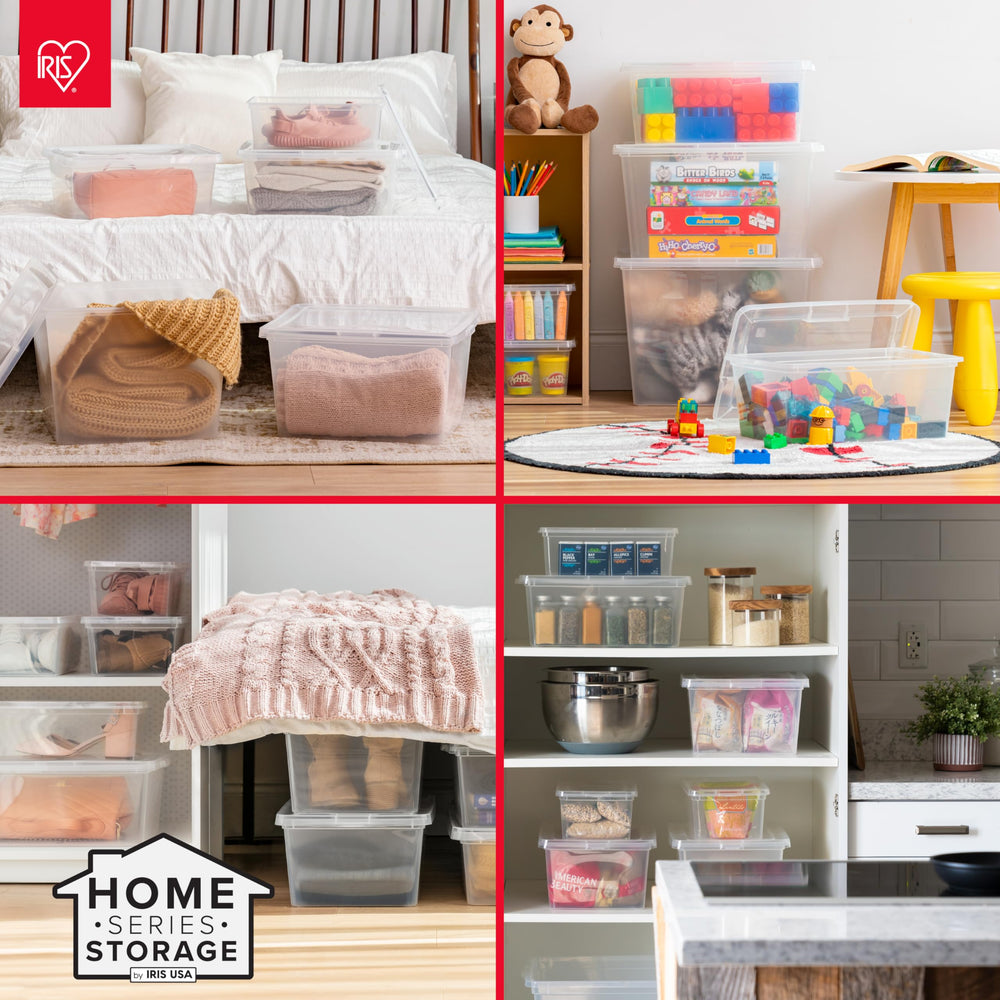 IRIS USA interior con accesorios para manualidades visible sin abrir la caja