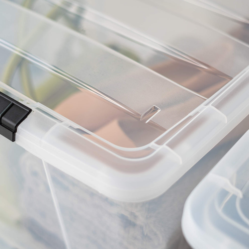 IRIS USA open bin showing interior for neat, visible storage benefit