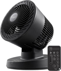 IRIS USA ventilador WOOZOO vista frontal mostrando diseño y control sencillo