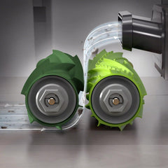iRobot cepillo lateral 27 grados limpiando borde y esquina eficientemente