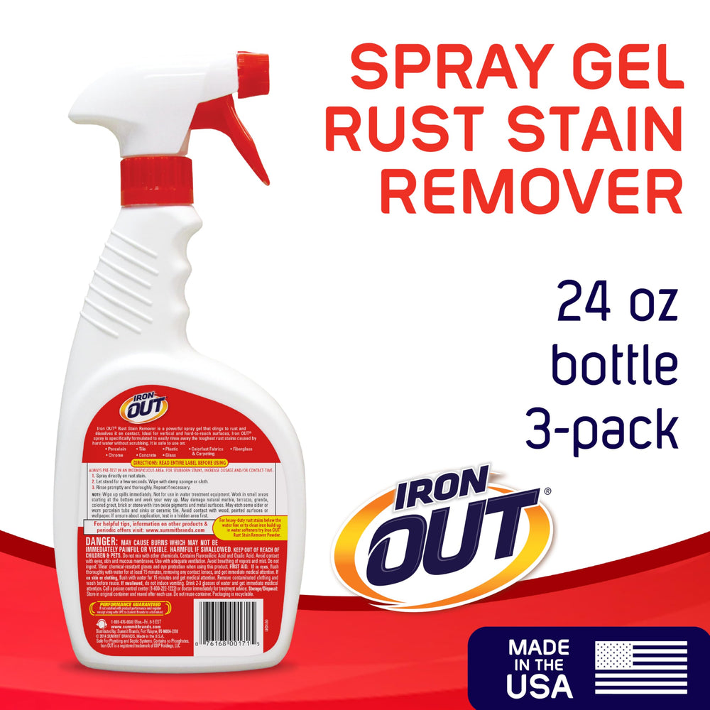 IRON OUT textura del gel en primer plano, gel que se adhiere y facilita la acción