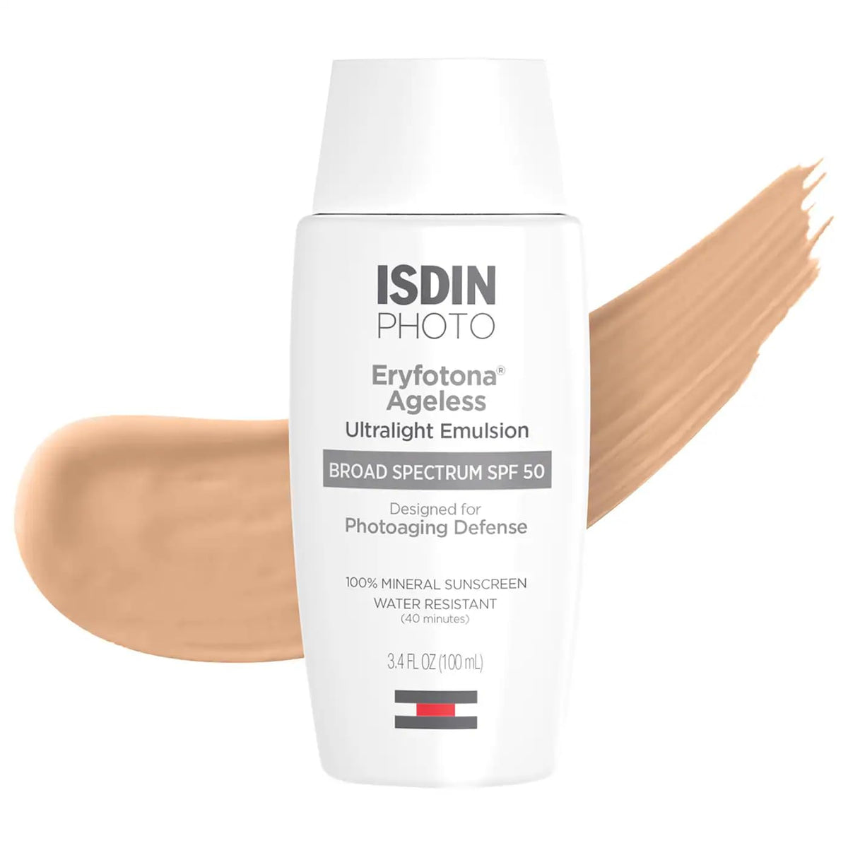 ISDIN frasco frontal mostrando el protector con color y beneficio de protección diaria