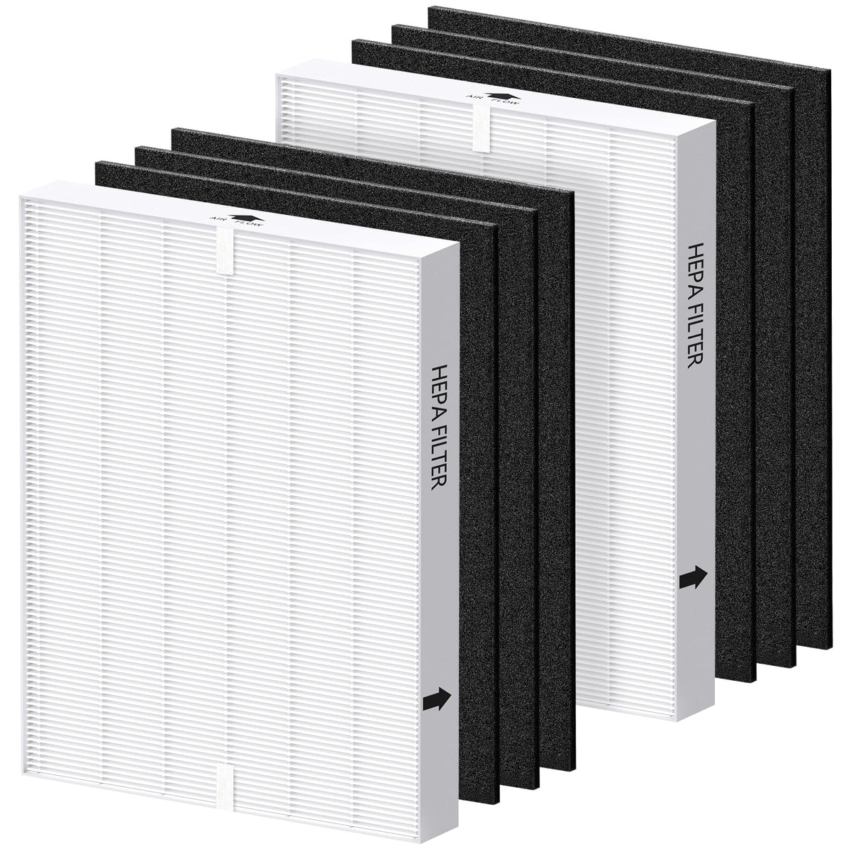 isinlive frontal del empaque mostrando pack 2 filtros y 6 prefiltros para compatibilidad