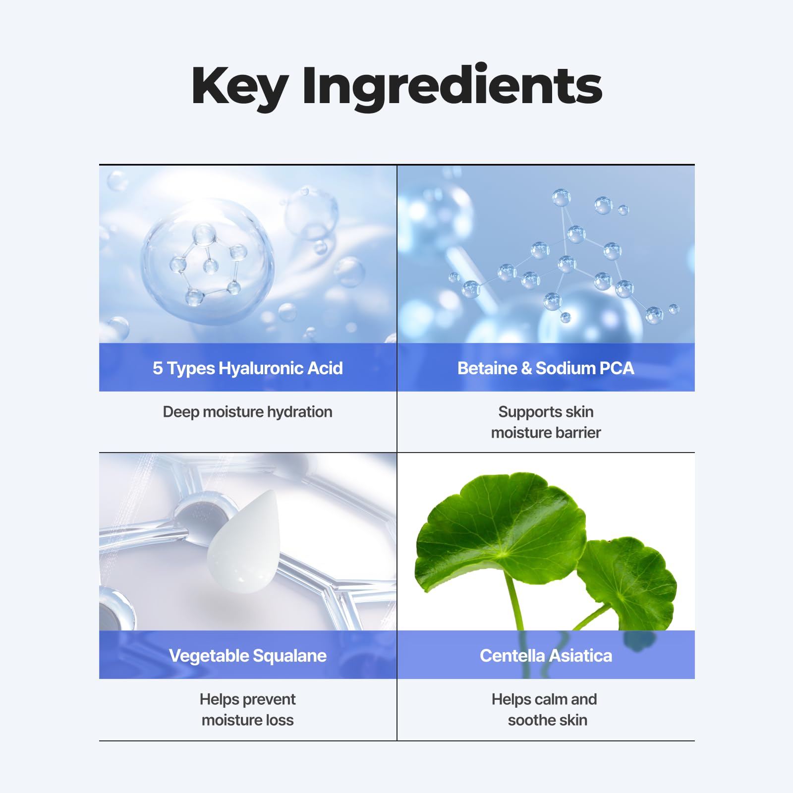 IsNtree ingredientes clave Centella y ácido hialurónico para calmar