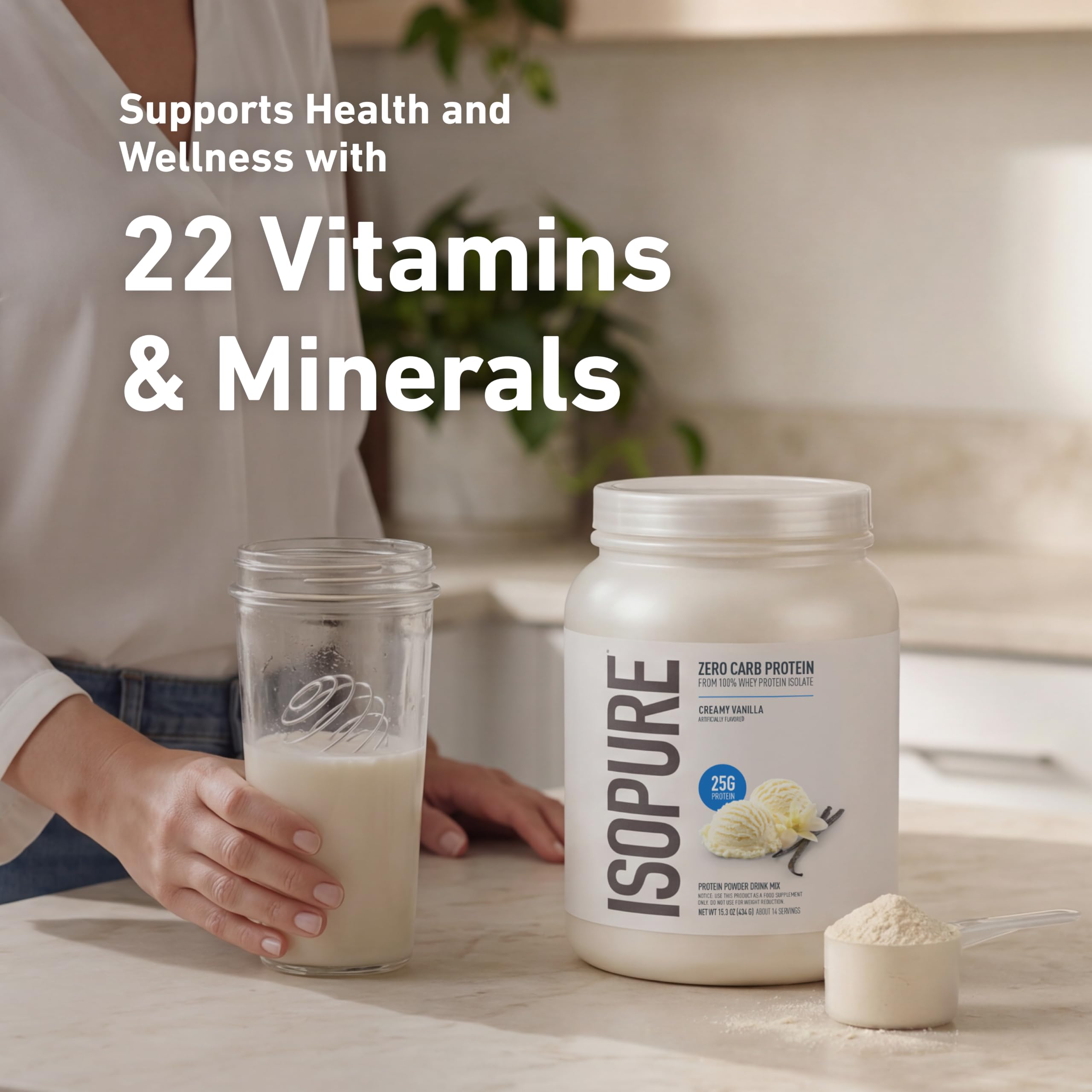 Isopure café helado con proteína, mezcla cremosa sin azúcar añadida