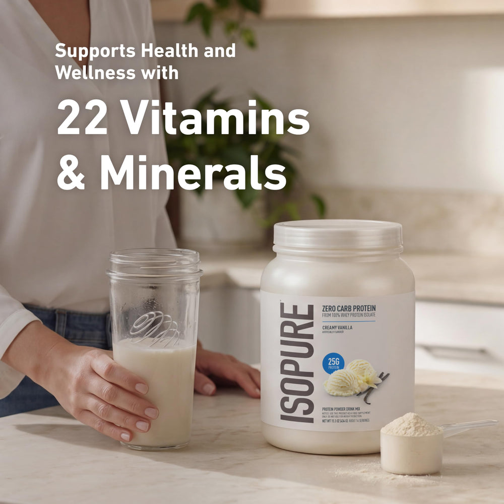 Isopure café helado con proteína, mezcla cremosa sin azúcar añadida