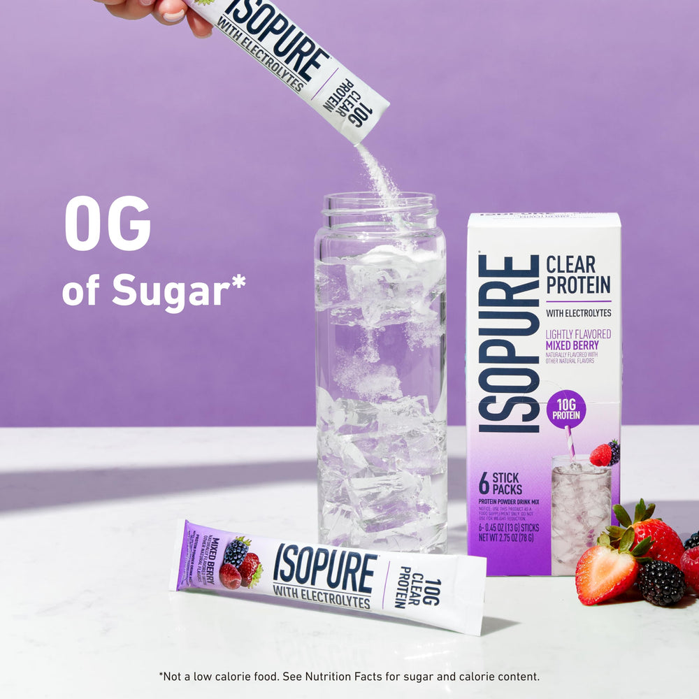 Isopure etiqueta ingredientes indica transparencia y ausencia de azúcares