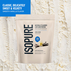 Isopure vaso de batido Vainilla Bean listo para consumo y rápido aporte proteico