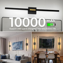 iThird aplique instalado junto a mueble TV creando ambiente acogedor