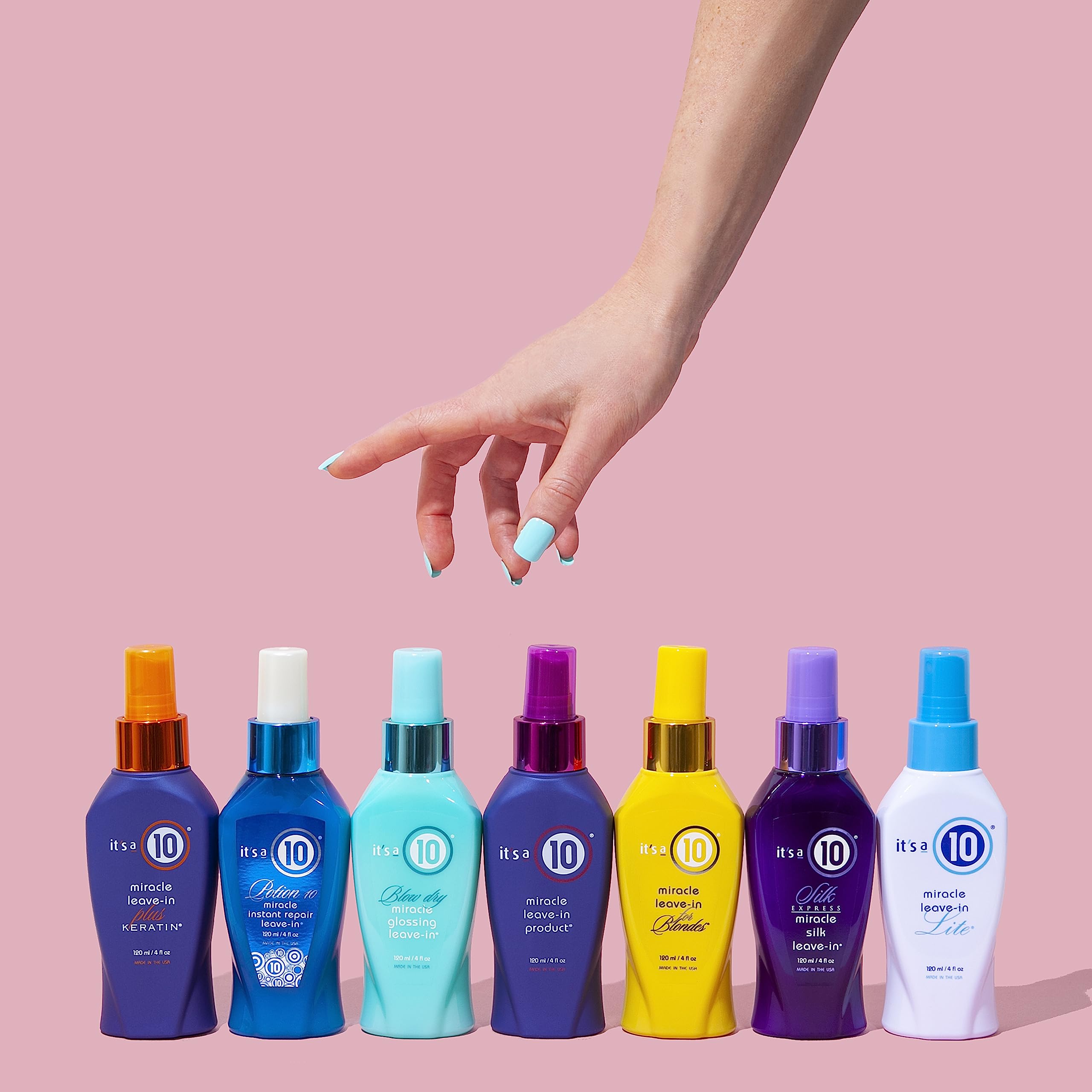It's a 10 Haircare peinado final con brillo y control del frizz