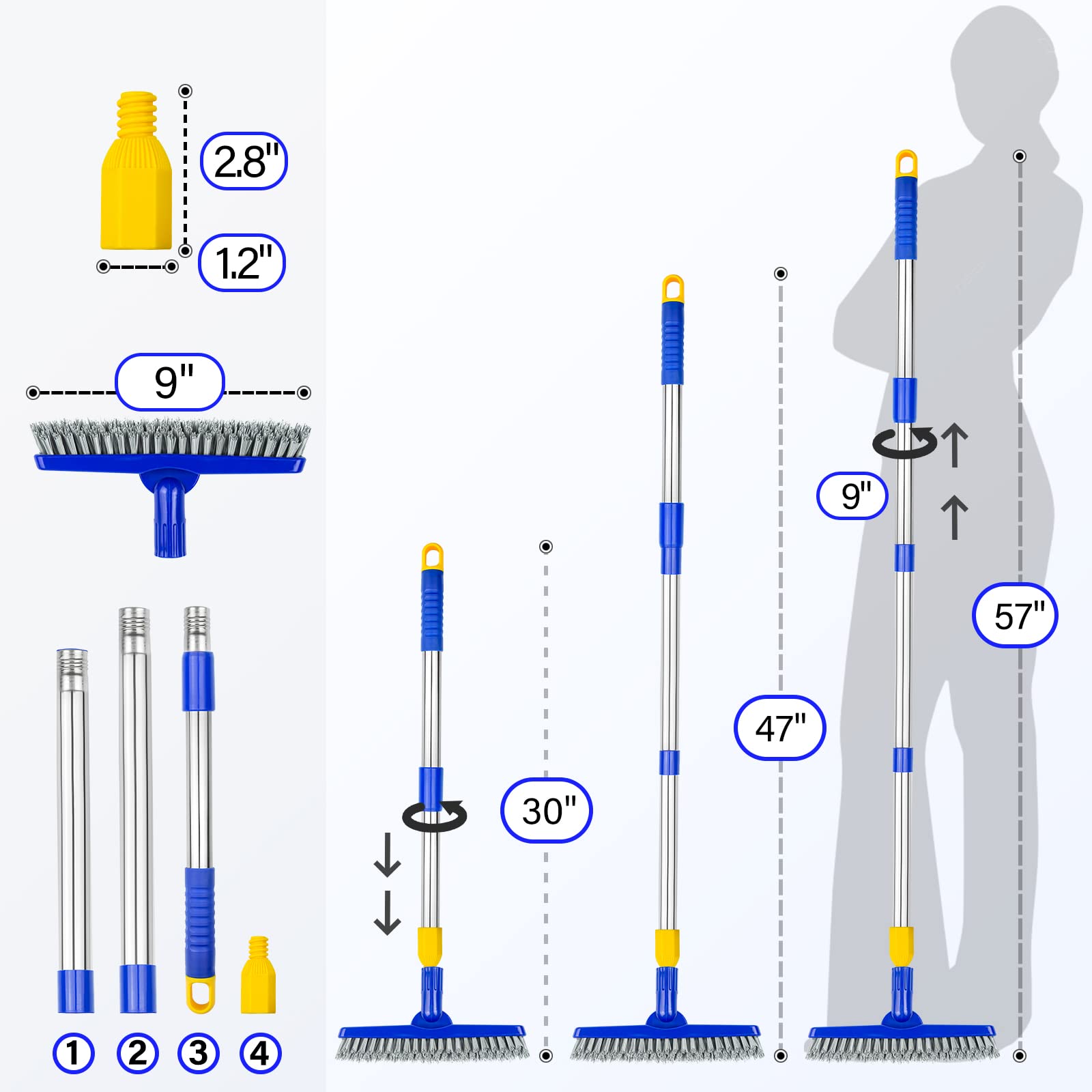 ITTAR mango extensible completo que evita agacharse y cuida la espalda