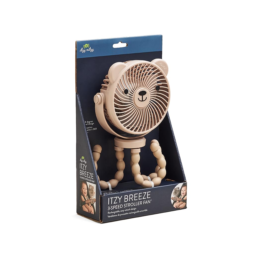 Itzy Ritzy ventilador en un paseo urbano protegiendo al bebé del calor