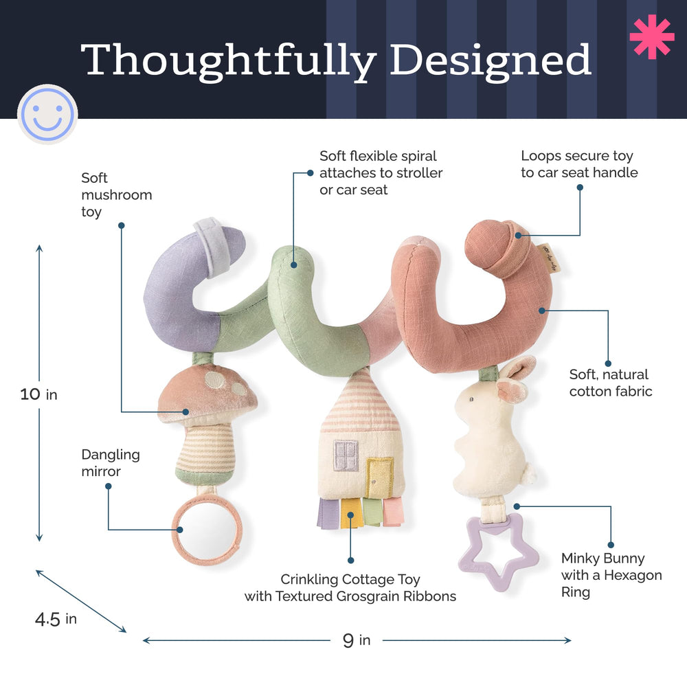 Itzy Ritzy secure attachment loops detail for safe, simple setup