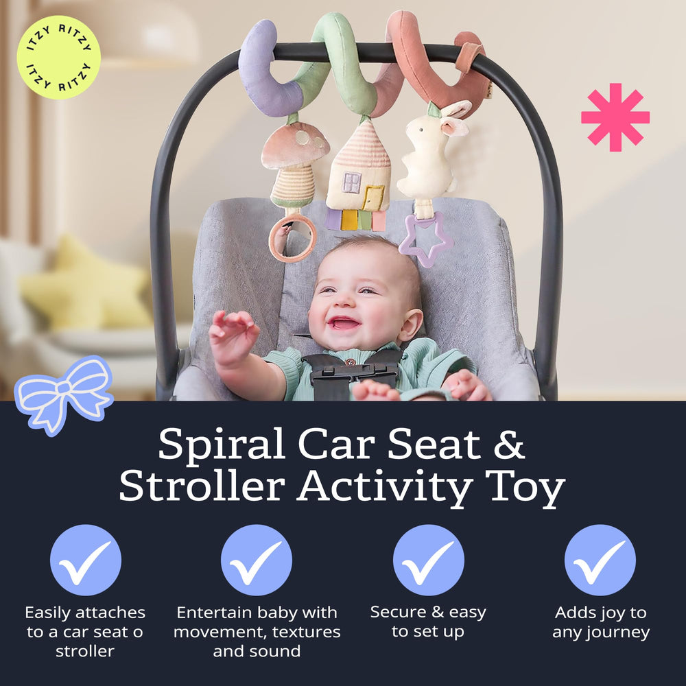Itzy Ritzy textured ribbons and crinkle fabric encouraging tactile play
