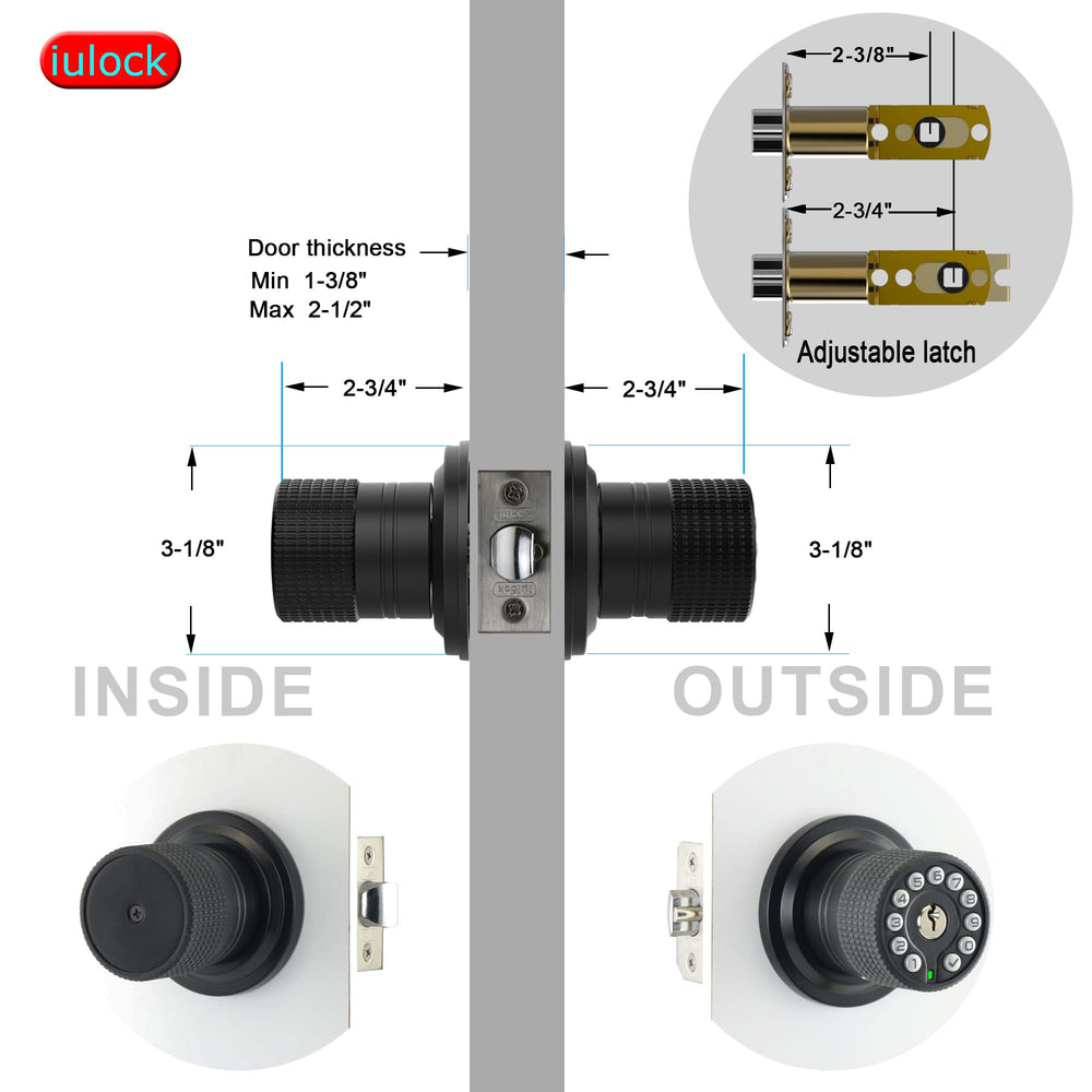 iulock instalado en puerta de madera, encaje fácil y acabado elegante
