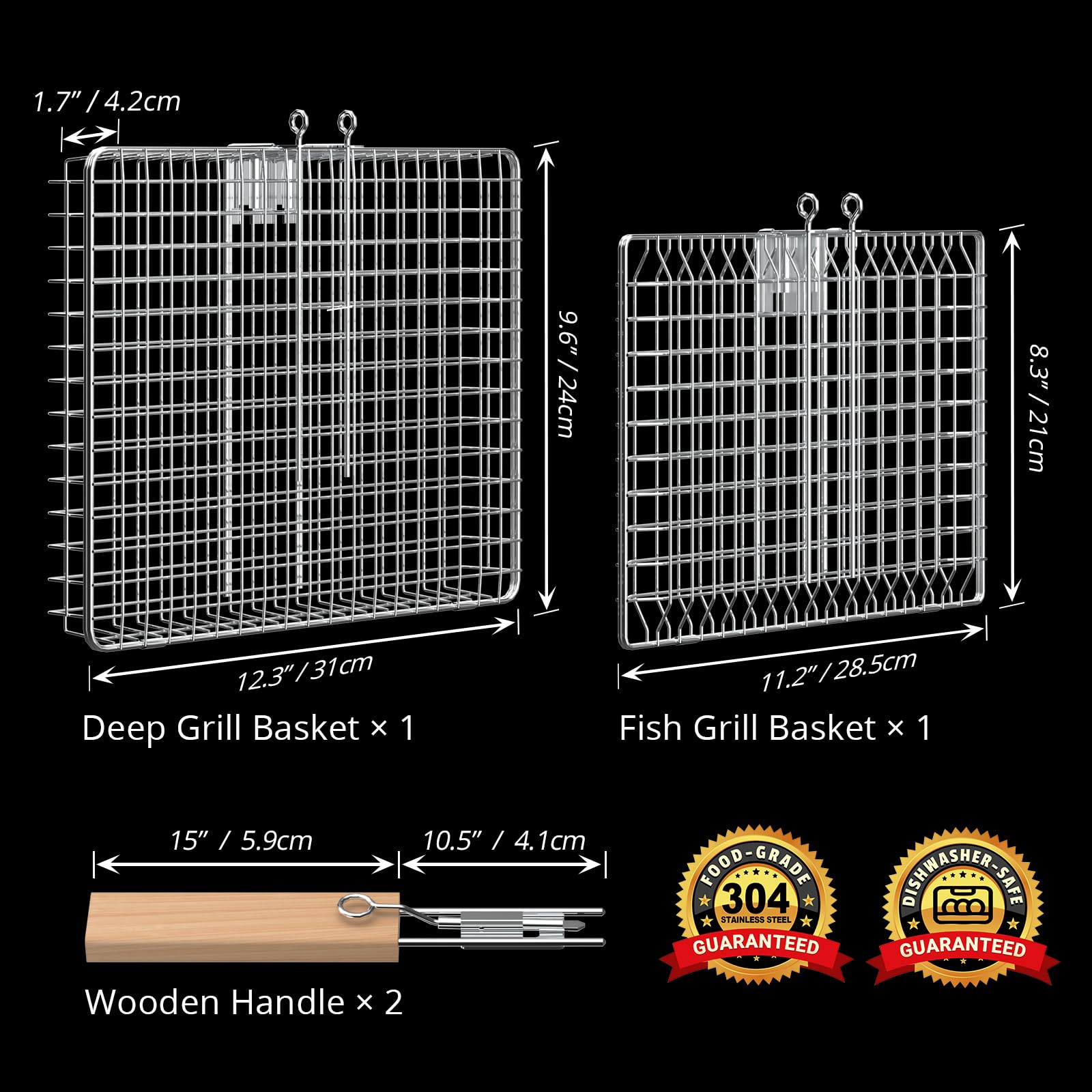 Ivtivfu wooden handle close-up demonstrating secure heat-resistant grip