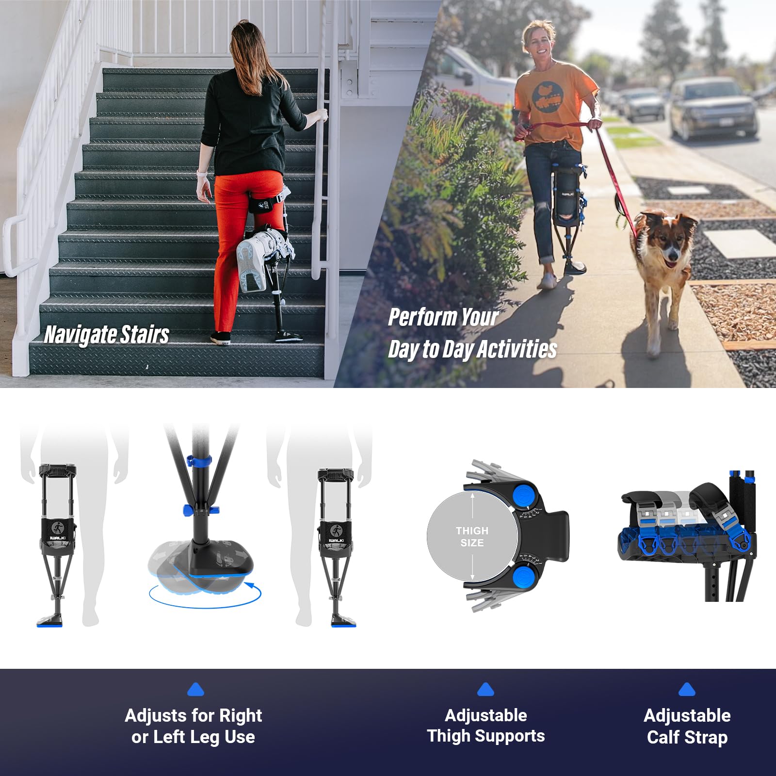 iWALKFree primer plano de la superficie de apoyo que mejora estabilidad