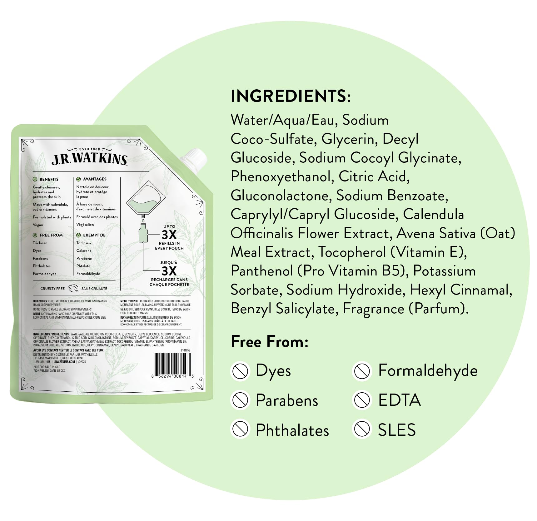 J.R. Watkins en ambiente de baño mostrando elegancia y aroma agradable