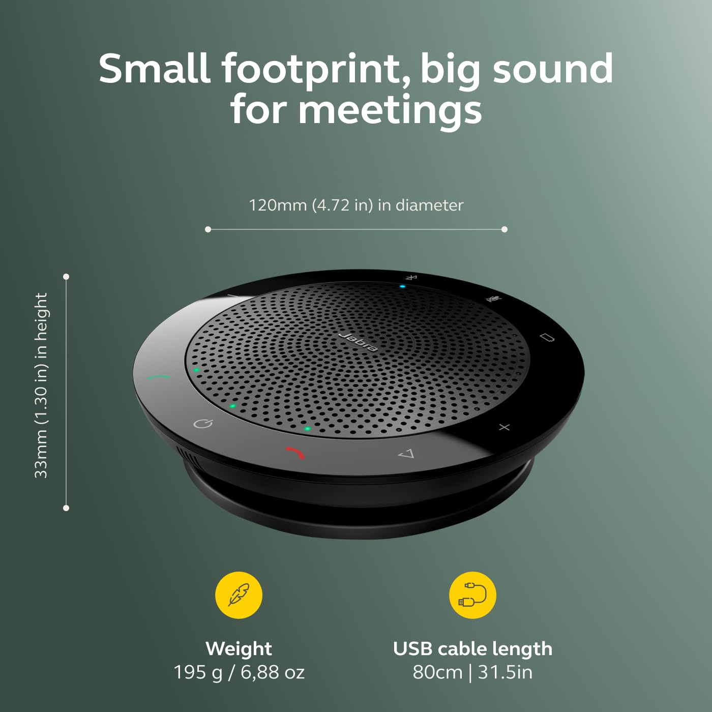 Jabra Speak 510 en funda protectora para transporte seguro y organizado