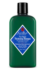 Jack Black botella frontal True Volume mostrando diseño y beneficio volumen
