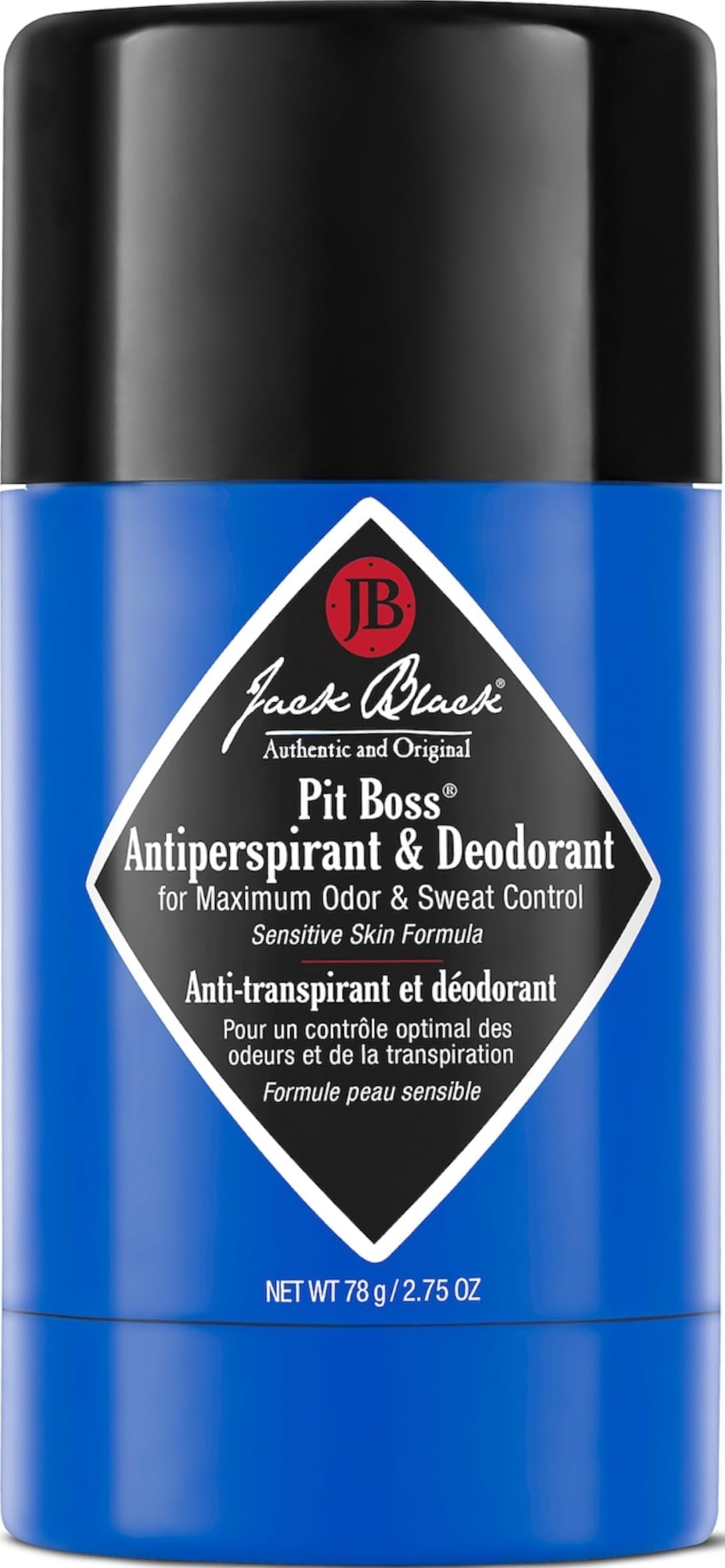 Jack Black Pit Boss frontal del envase mostrando el diseño y protección duradera