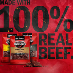 Jack Link's primer plano de textura de jerky con apariencia masticable