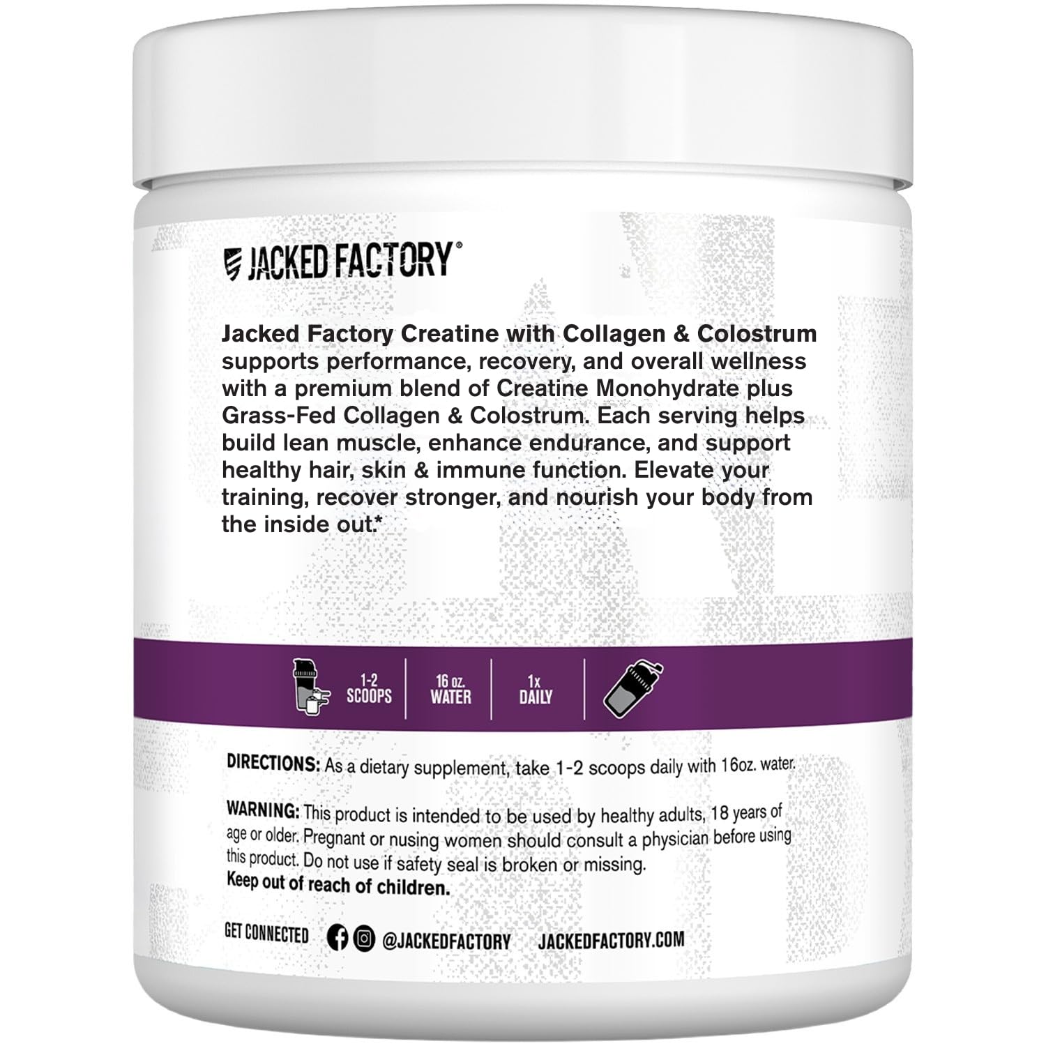 Jacked Factory bote junto a otros suplementos mostrando integración en rutina