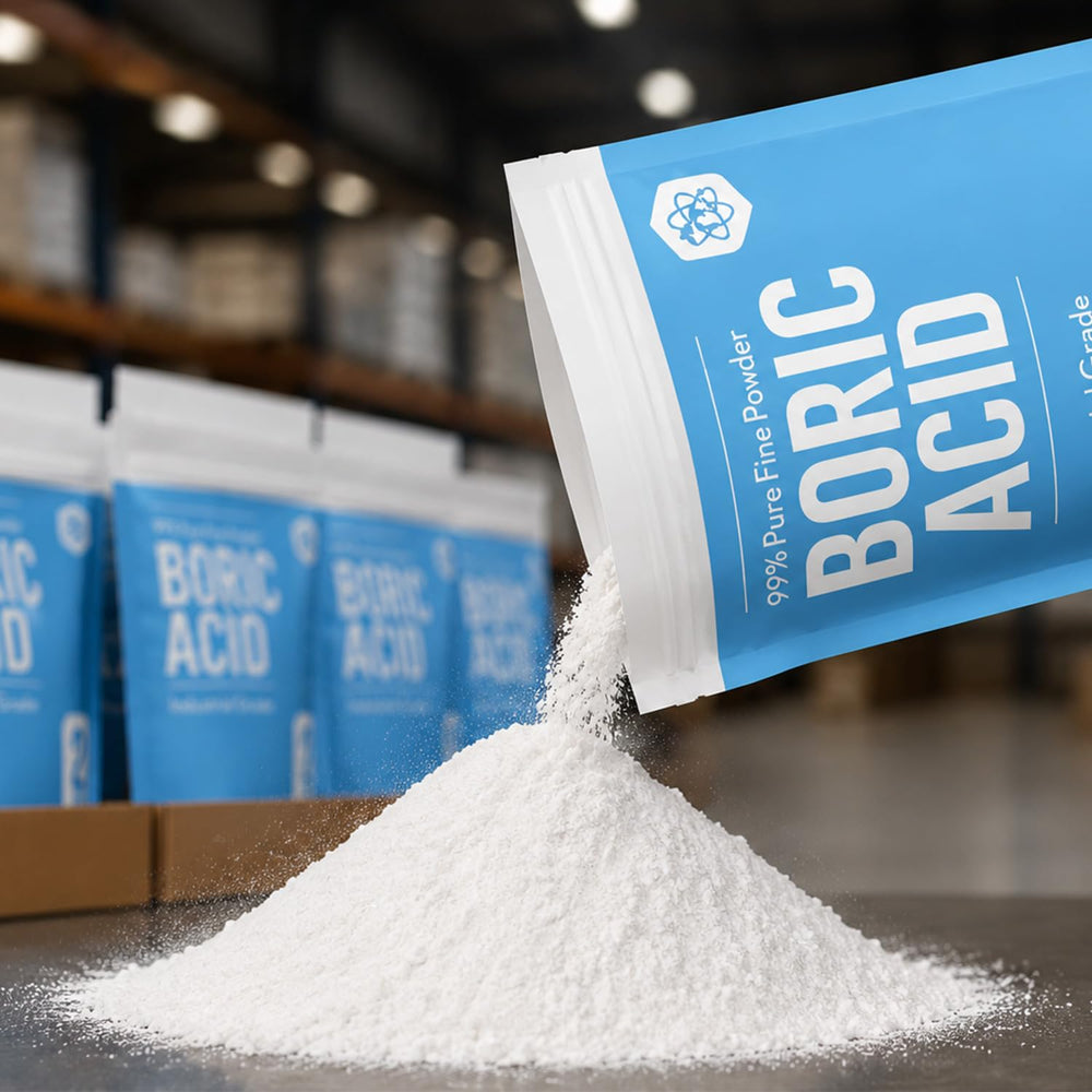 Jackson Chemicals producto en banco de laboratorio, preparado para uso técnico